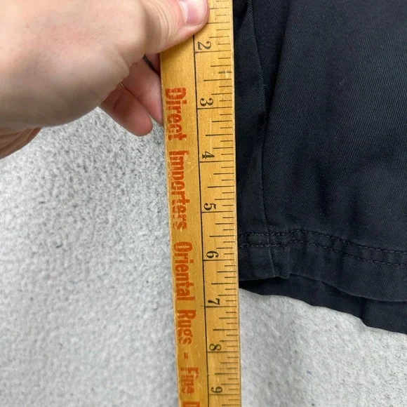 St. Johns Bay Mens Cargo Shorts 42 Black Pocket Elastic Waistband Hiking Outdoor